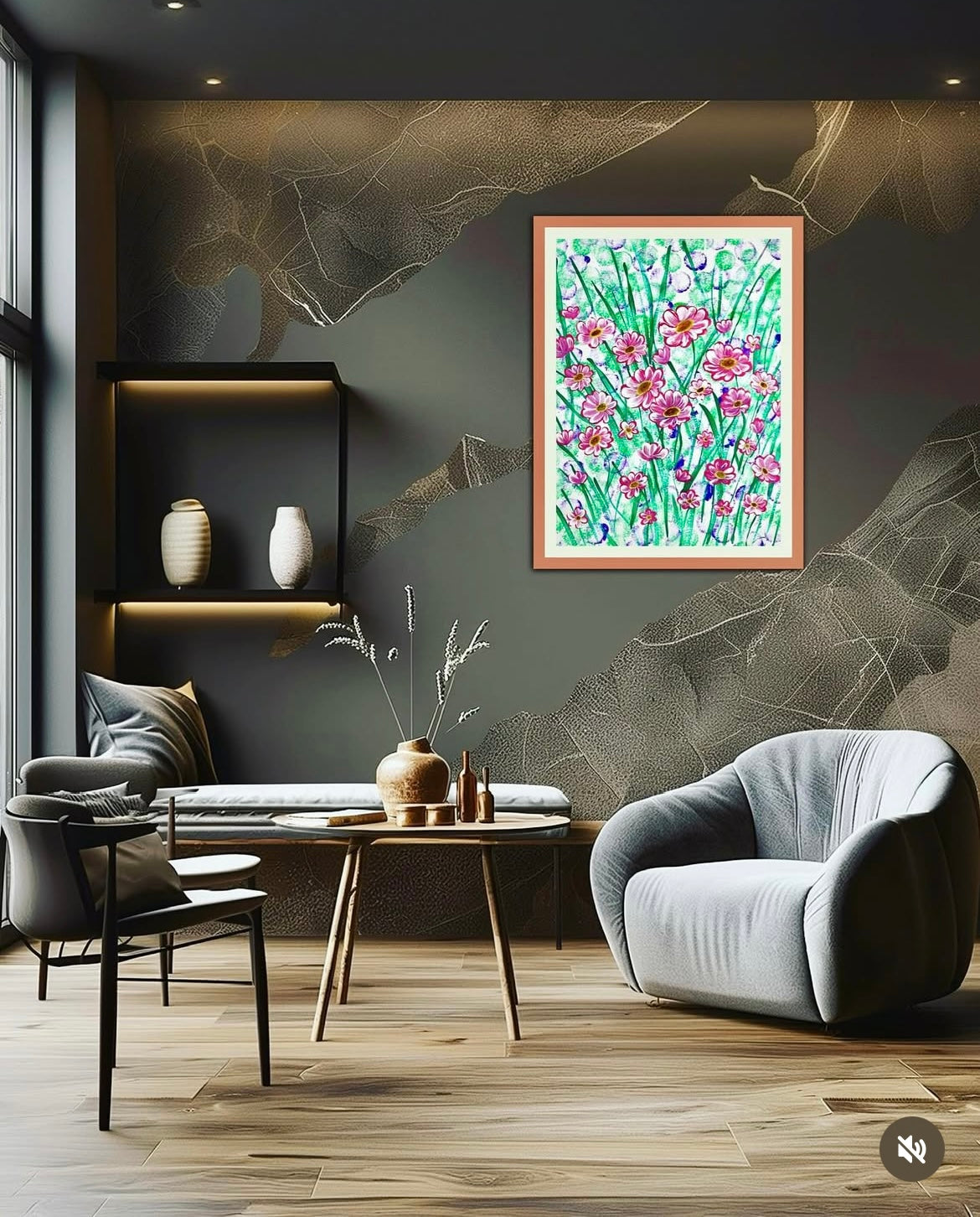 Frühlingswiese voller Leben (01.2025) - Original Gemälde