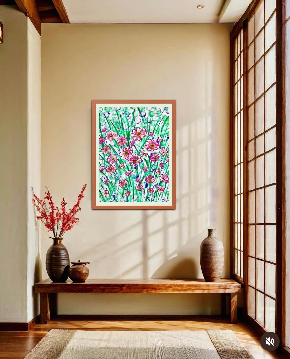 Frühlingswiese voller Leben (01.2025) - Original Gemälde