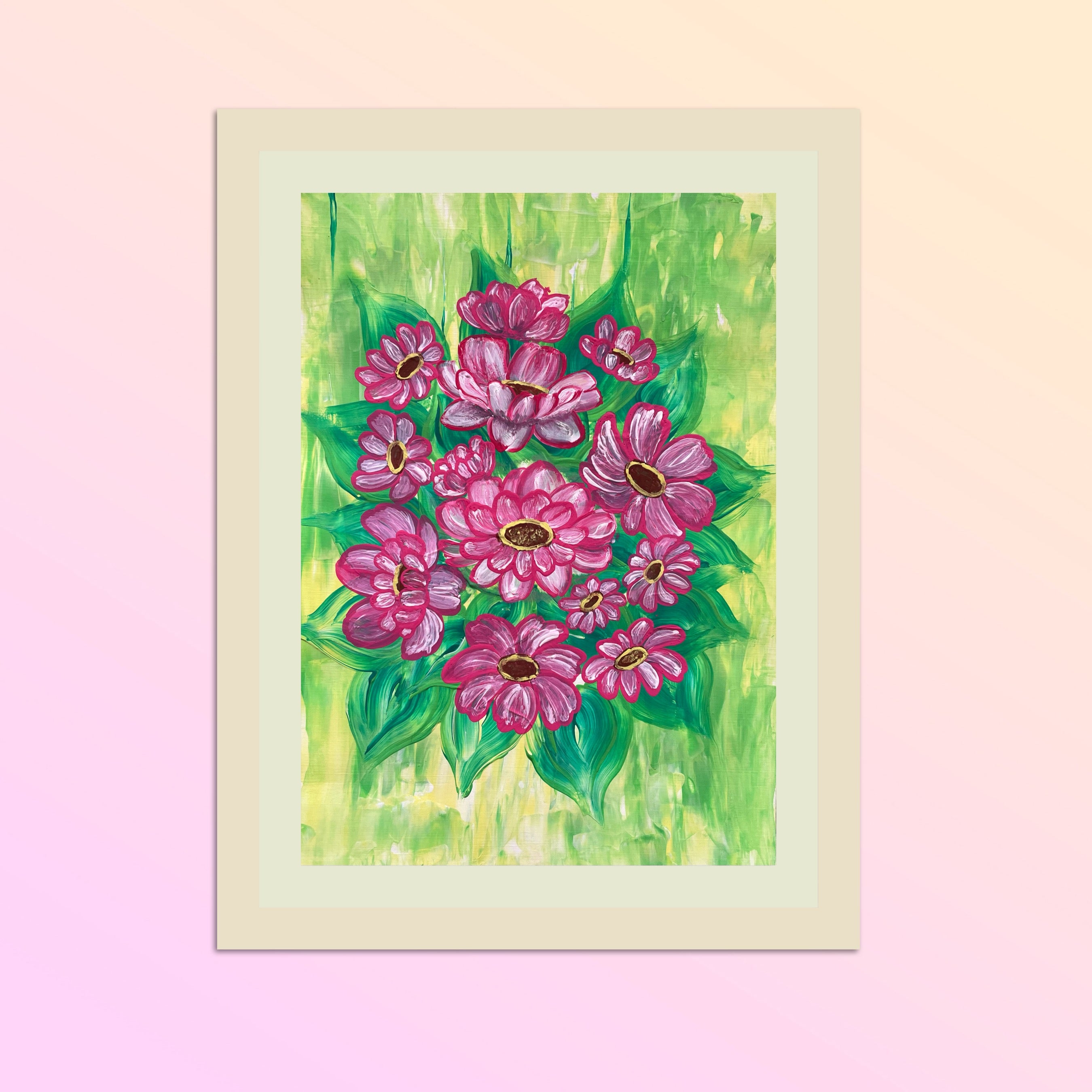 Strauß der Lebendigkeit (09.2024) - Original Gemälde