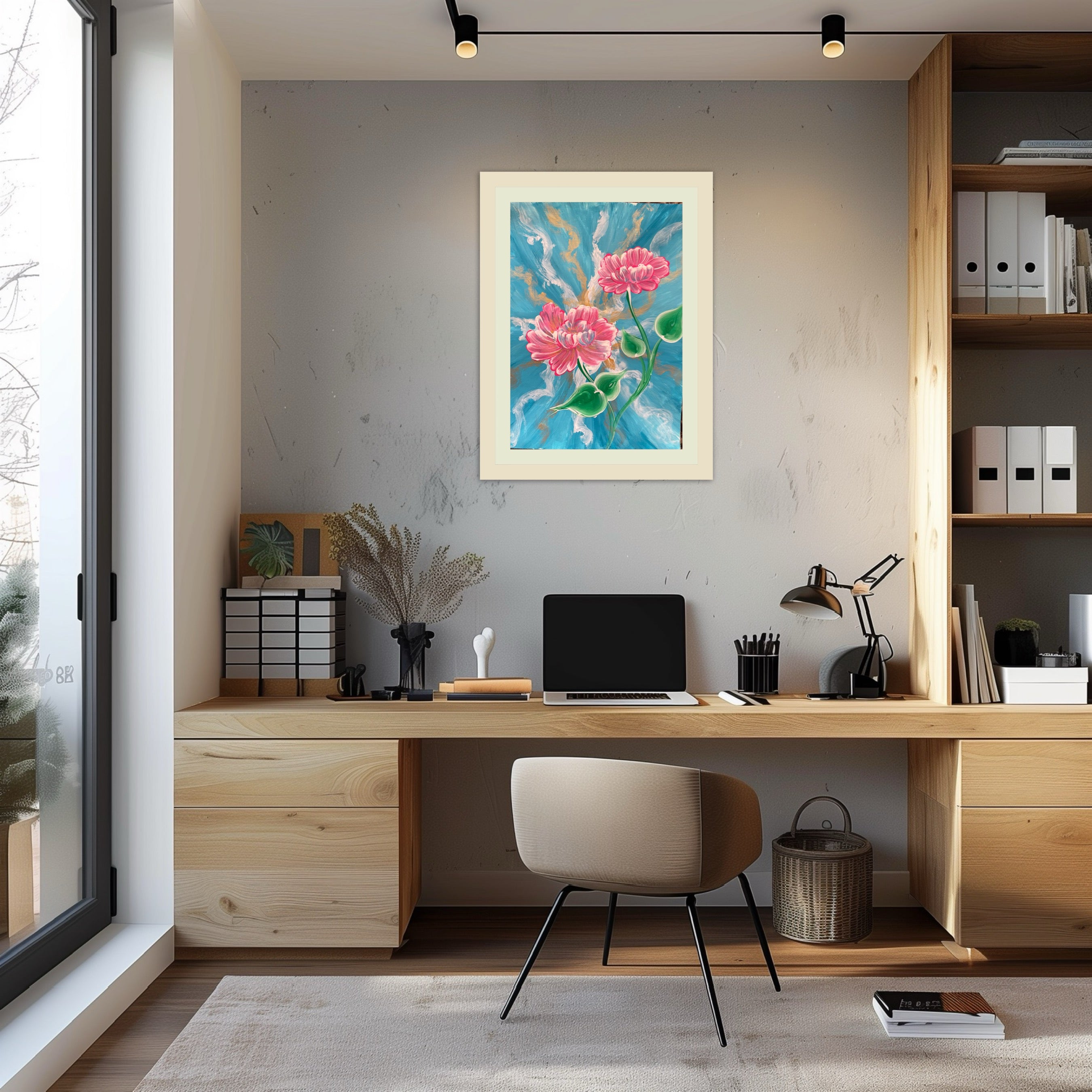 Blüten im Himmelslicht (01.2025) - Original Gemälde