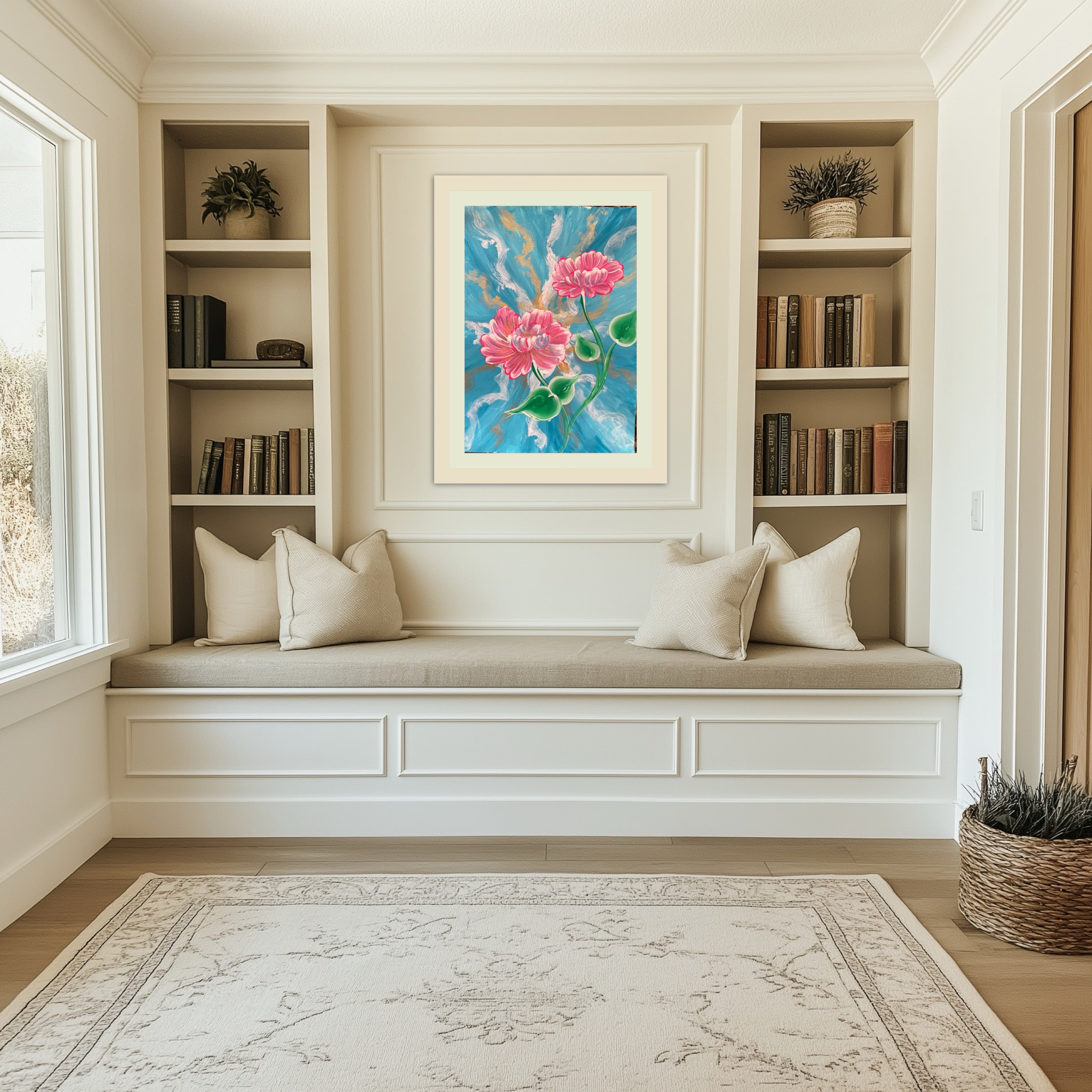 Blüten im Himmelslicht (01.2025) - Original Gemälde