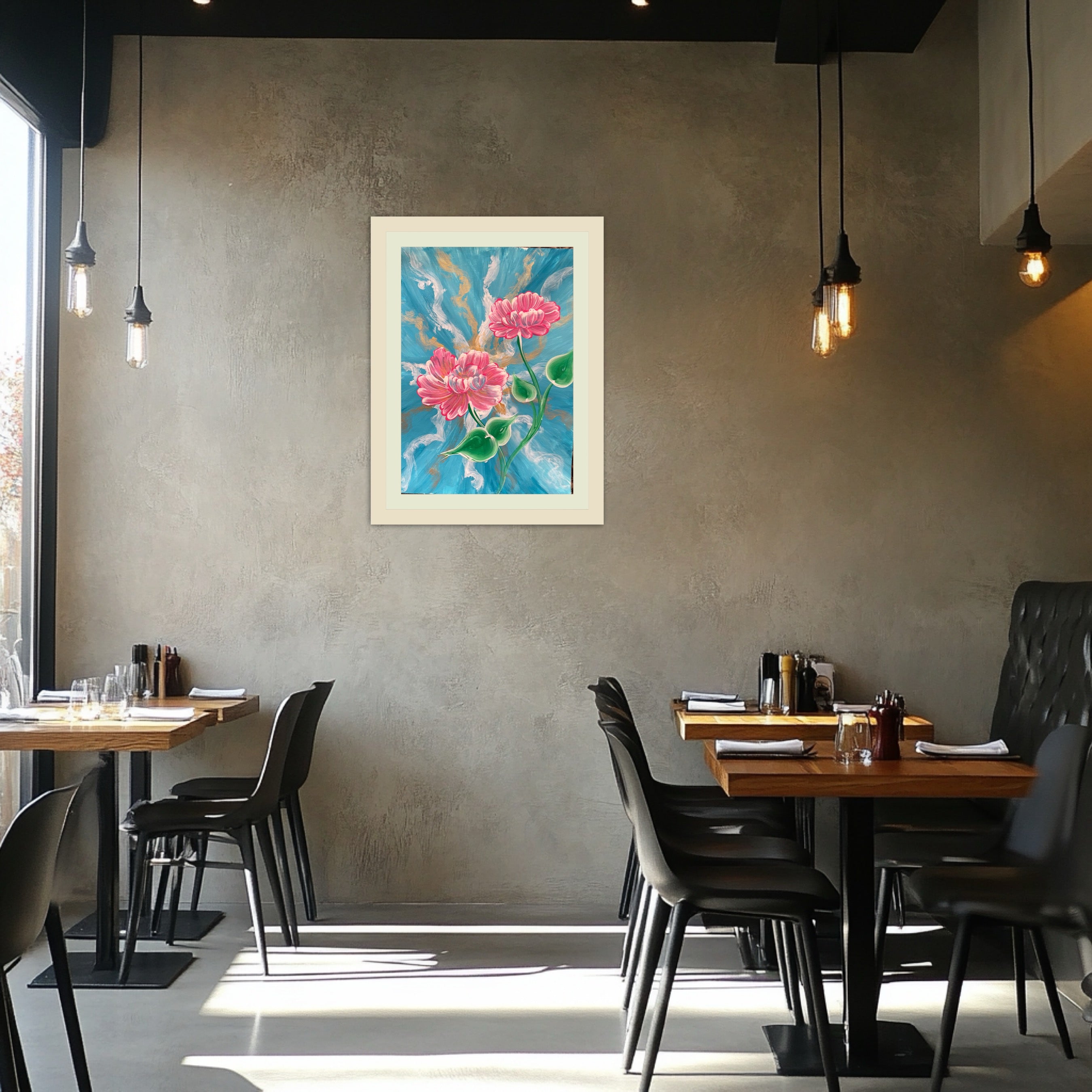 Blüten im Himmelslicht (01.2025) - Original Gemälde